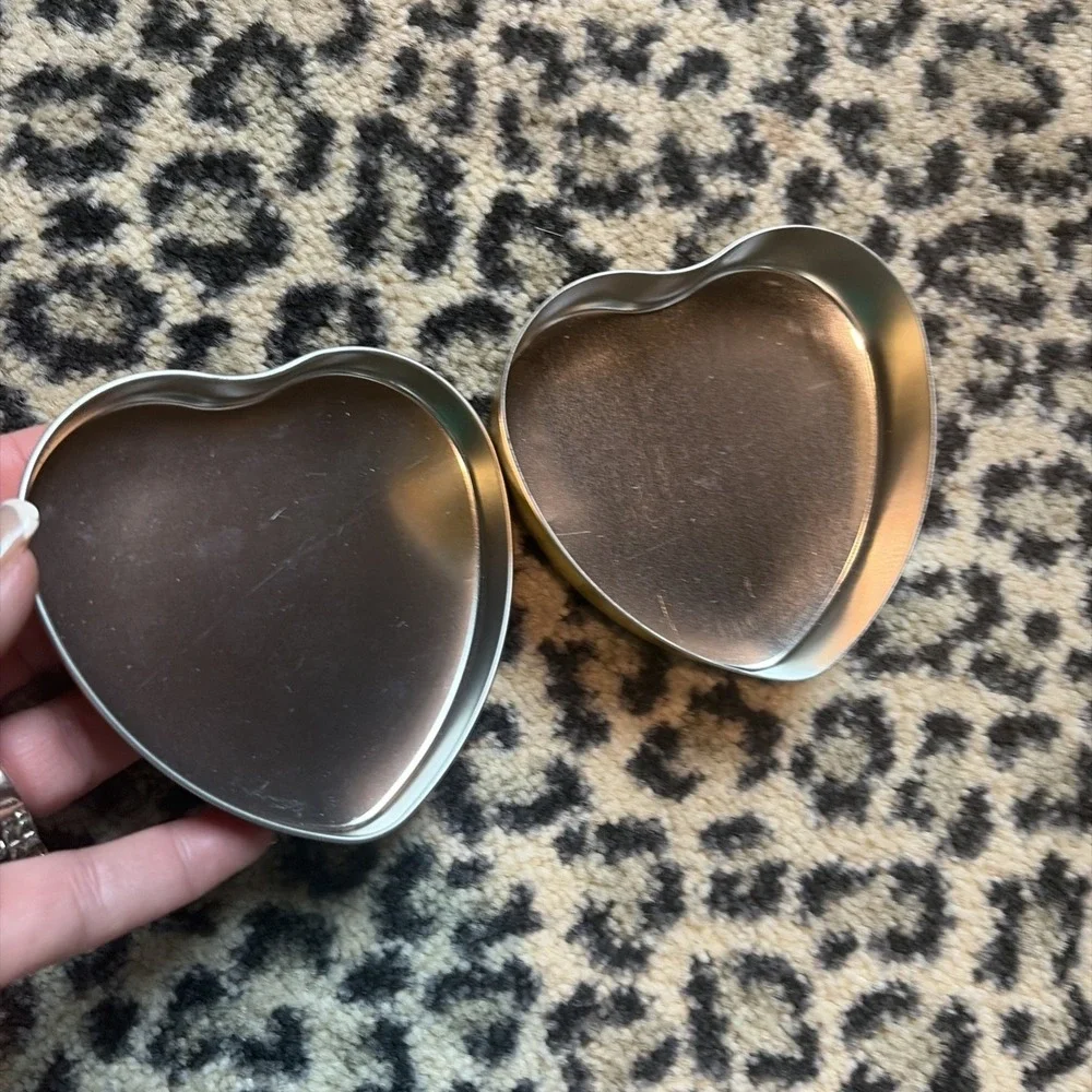 Brighton Lot Of 3 Tin Heart Shaped‎ Jewelry Boxes Empty 2 Medium And 1 Small